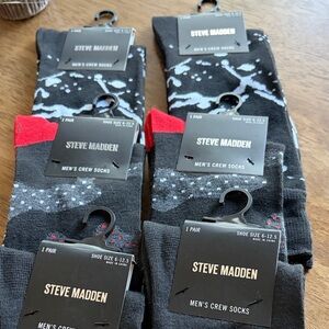 Steve Madden Men's Assorted Novelty Socks Set of 6 Pairs